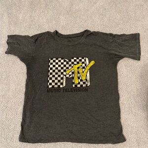MTV Kids Charcoal Tee with Yellow Logo